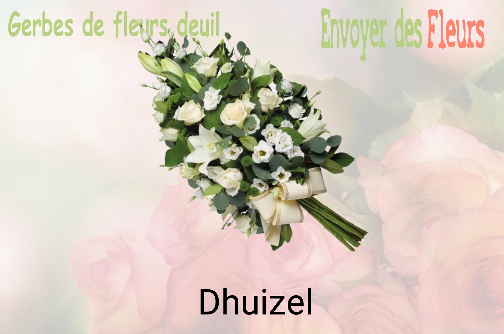 Gerbe de fleurs de deuil livrée à Dhuizel